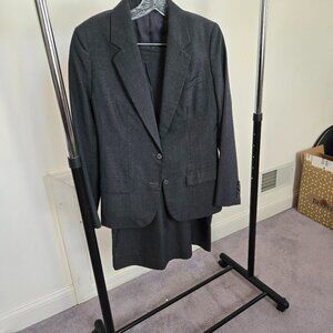 Saint Laurie Women's Blue Lined Skirted Suit, Size 10, Hand Stitched, Vintage